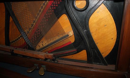 An early 20th century Bluthner rosewood cased upright piano,